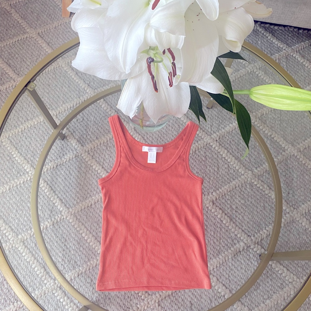 Salmon Cropped Tank Top